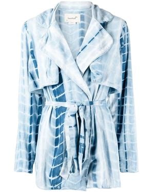 Bambah Tie-Dye Trench-Style Blouse - Blue