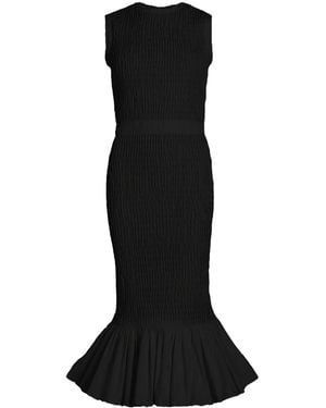 Patou Smocked Midi Dress - Black