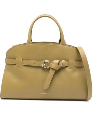 Coccinelle Bolso Satchel De Piel Con Hebilla - Metálico