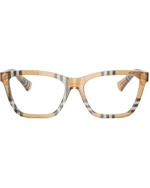 Burberry Brille Mit Eckigem Gestell - Weiß