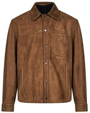 Salvatore Santoro Sheepskin Panelled Jacket - Brown