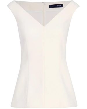 Proenza Schouler Mariam V-Neck Top - White