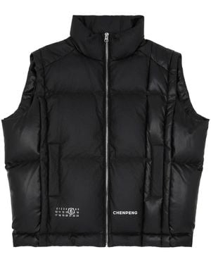 MM6 by Maison Margiela X Chen Peng Puffer Gilet - Black