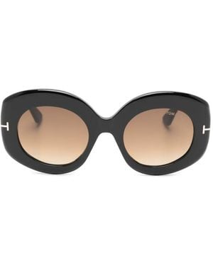 Tom Ford Round-Frame Sunglasses - Black