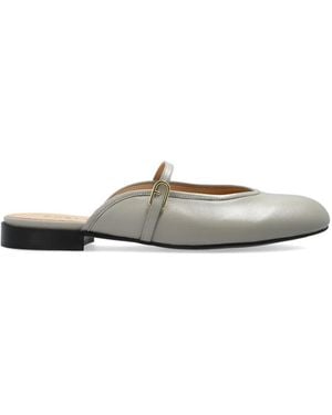 Furla Etoile Strap-Detail Leather Mules - White