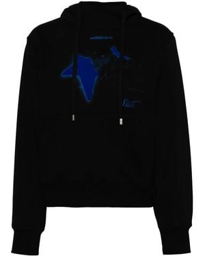Adererror Flocked Artwork Hoodie - Black
