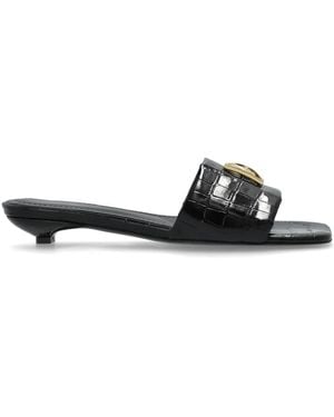 Anine Bing Appliqué Sandals - Black