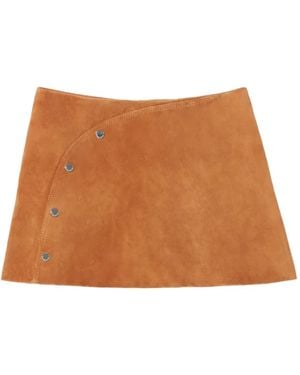 Claudie Pierlot Falda corta con bolsillo - Marrón