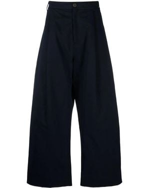 Studio Nicholson Wide-Leg High-Waisted Trousers - Blue