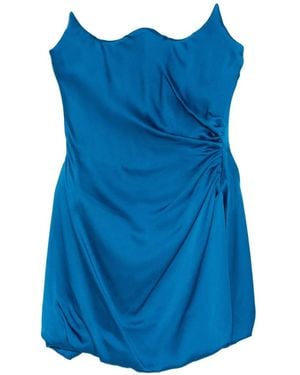 GIUSEPPE DI MORABITO Draped Sleeveless Dress - Blue