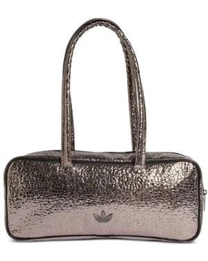 adidas Adicolor Elongated Airliner Metal Shoulder Bag - Metallic