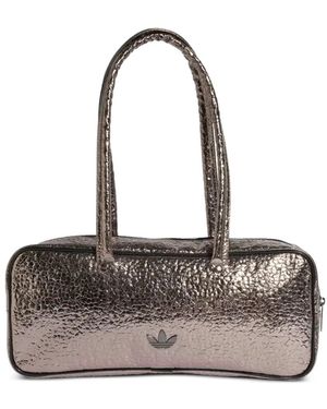 adidas Adicolor Elongated Airliner Metal Shoulder Bag - Metallic