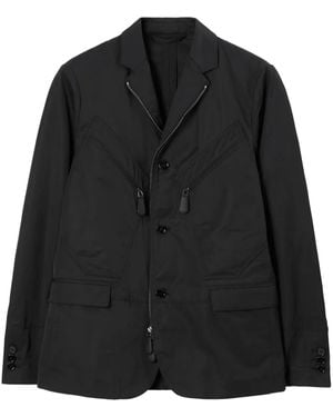 Burberry Satin-Finish Tailored Jacket - Black