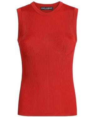 Dolce & Gabbana Top De Punto - Rojo