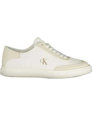 Calvin Klein Brooke Logo-Embroidered Paneled Sneakers - White