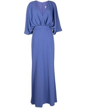 Elie Saab Cady Floor-Length Gown - Blue