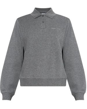 Samsøe & Samsøe Sadory Collared Polo Top - Grey