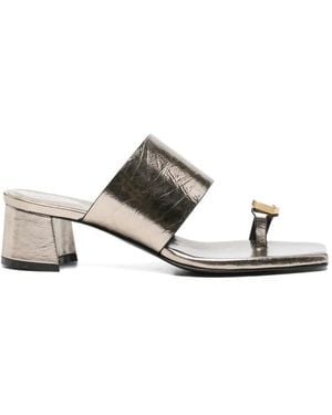 DONNARì Square-Toe Sandals - White