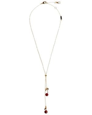 COACH Collar Con Colgante De Cereza - Blanco