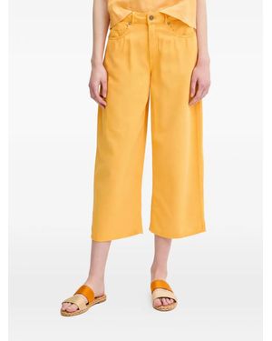 Benetton Cropped Trousers - Yellow