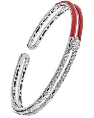 Jewels Aficionado 18Kt Witgouden Armband Met Diamant En Email