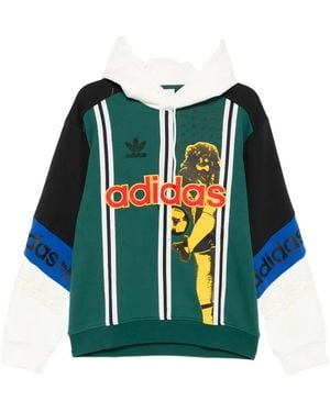 adidas Graphic Print Hoodie - Green
