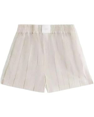 Kith Ida Logo-Detail Striped Shorts - White