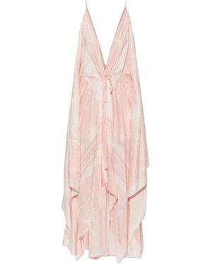 Balmain Asymmetrical Strappy Dress - Pink