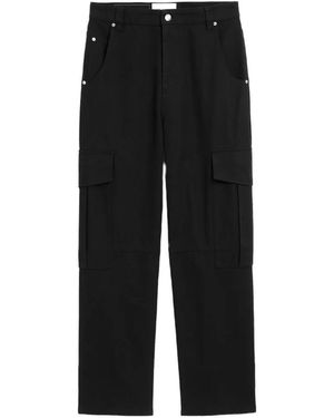 Ami Paris Pantalon Cargo Baggy-Fit En Coton - Noir