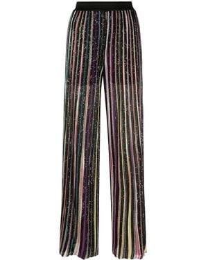 Missoni Sequin-Embellished Striped Trousers - Black