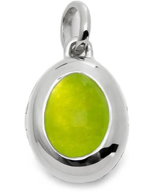 Monica Vinader Collar Con Medallón De Piedra De Nacimiento De Agosto - Blanco