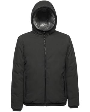 Geox Spherica Hooded Zip-Up Jacket - Black