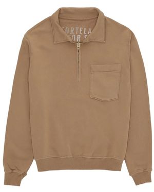 Fortela Yale Quarter-Zip Sweatshirt - Natural