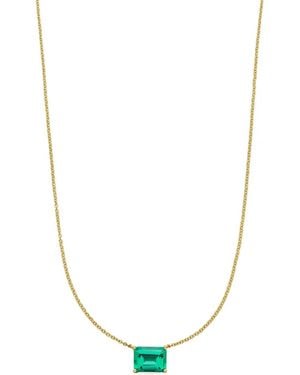 VEYNOU 14Kt Recycled Eden Emerald Necklace - Metallic