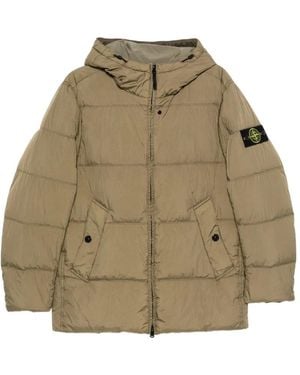 Stone Island Gefütterte Kapuzenjacke - Natur