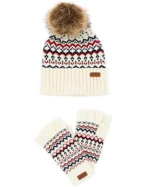 Barbour Holly Set Aus Beanie Und Handschuhen (2Er-Set) - Weiß