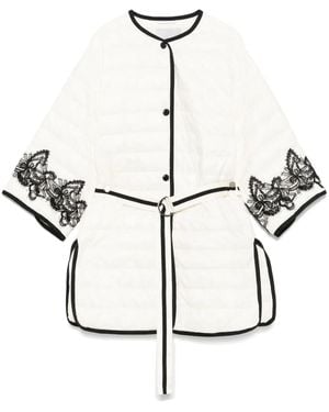 ERMANNO FIRENZE Chaqueta de encaje floral - Blanco