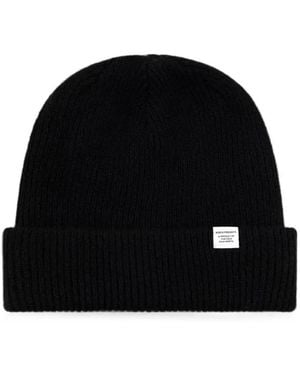 Norse Projects Gerippte Norse Beanie - Schwarz