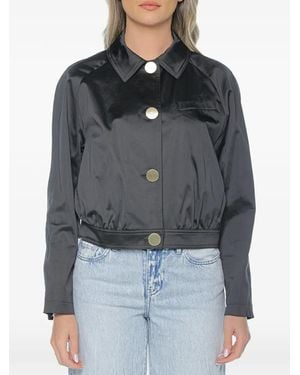 ARMANI EXCHANGE Button-Up Satin-Finish Jacket - Grey