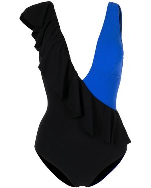 Duskii Costume Intero Bicolore Claire - Nero