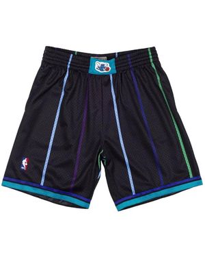 Mitchell & Ness Nba Striped Basketball Shorts - Blue