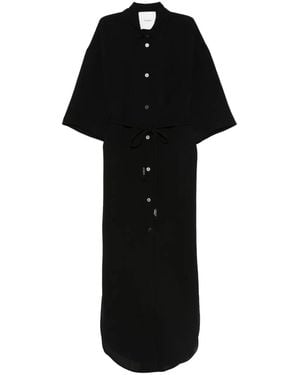 Nanushka Belted Shirt Dress - Black