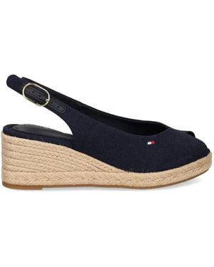 Tommy Hilfiger Slingback Wedge Espadrilles - Blue