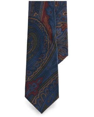 Ralph Lauren Paisley-Print Silk Tie - Blue