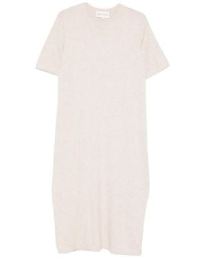 Bompard Side-Slit Extrafine T-Shirt Midi Dress - White