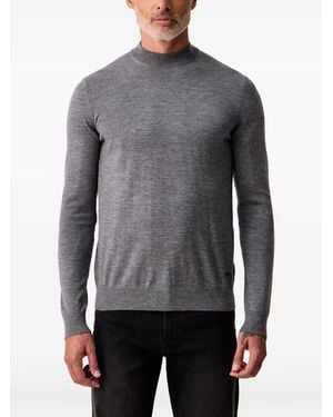 Joop! Ribbed-Trim Crew-Neck Jumper - Grey