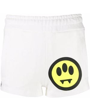 Barrow Logo-Print Mini Shorts - White