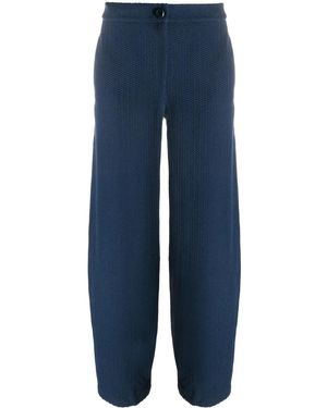 Emporio Armani Jacquard Trousers - Blue