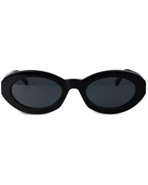 Saint Laurent Oval-Frame Sunglasses - Black