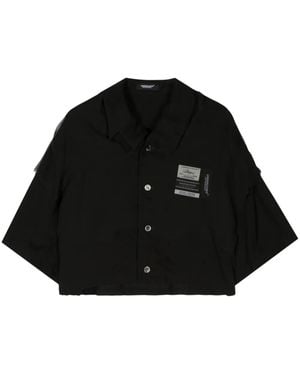 Undercover Name-Tag Button-Up Shirt - Black